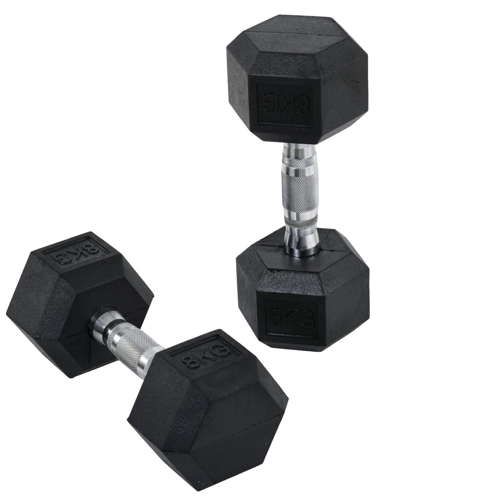 Mancuernas Set 2x8 kg con Barra ¨C zephmum ¨C Nero e Argento