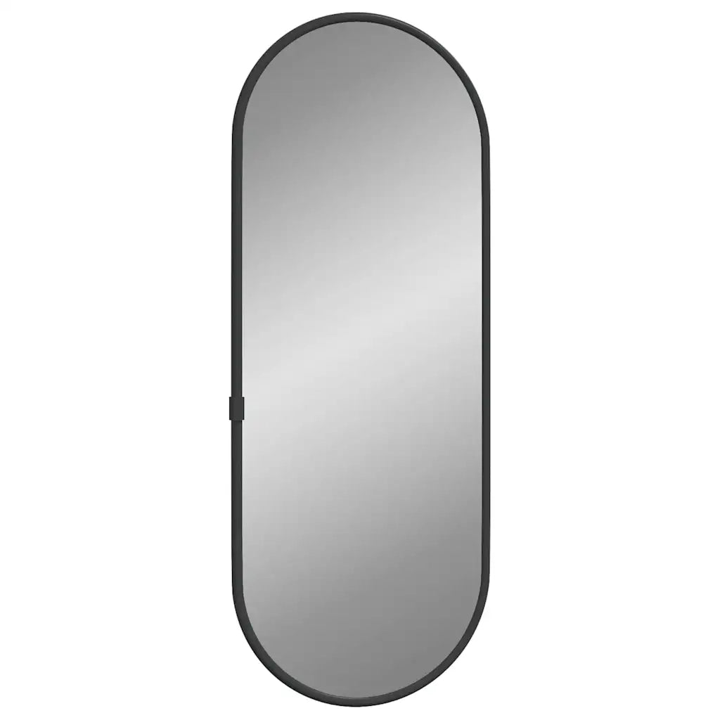 Specchio da Parete Nero 40x15 cm Ovale 348202