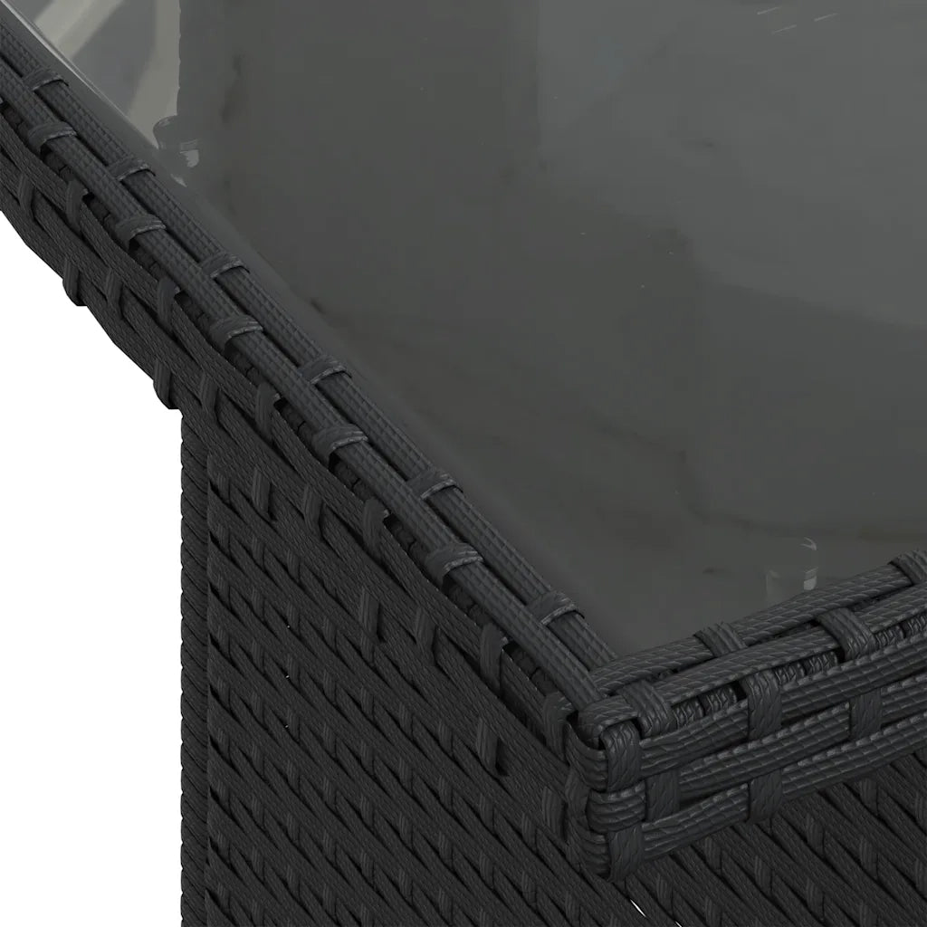 Set Divani da Giardino con Cuscini 7pz Nero Polyrattan 3267756