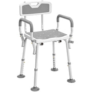 Sgabello da doccia ergonomico regolabile ¨C Xylo ¨C bianco e grigio 56,5x53,5x87 cm