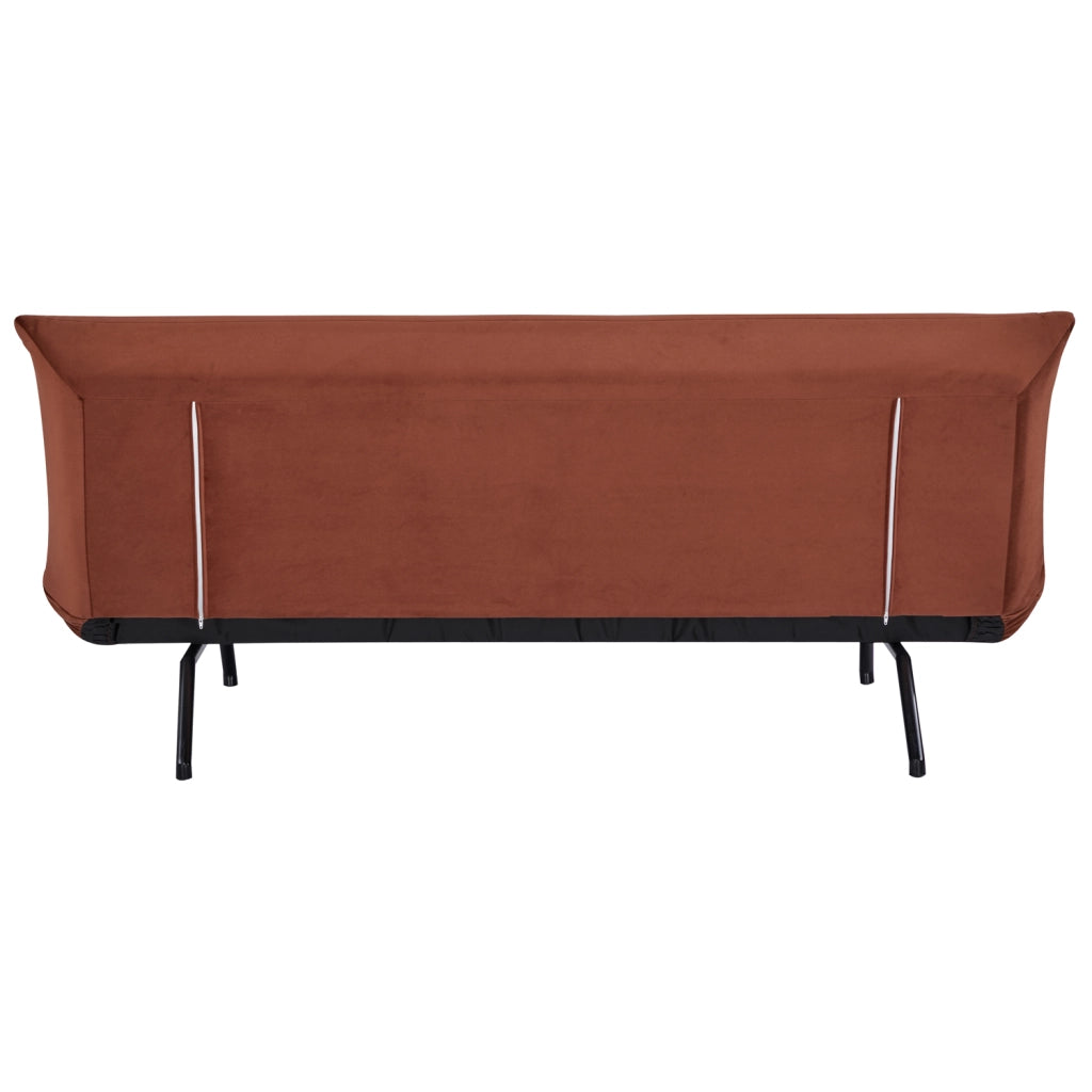 ANATOLEDivano letto a 3 posti in velluto terracotta