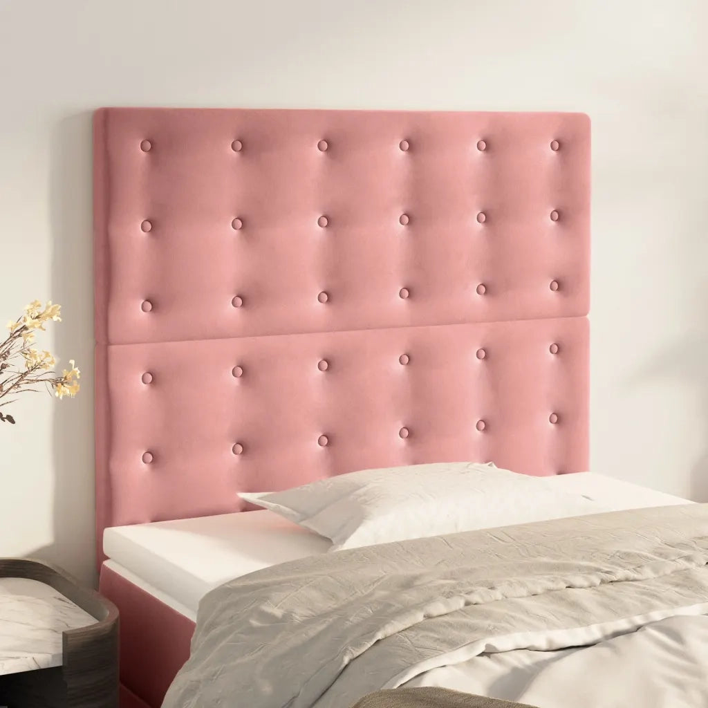 Testiera | Testata Rosa 90x5x118/128 cm Velluto