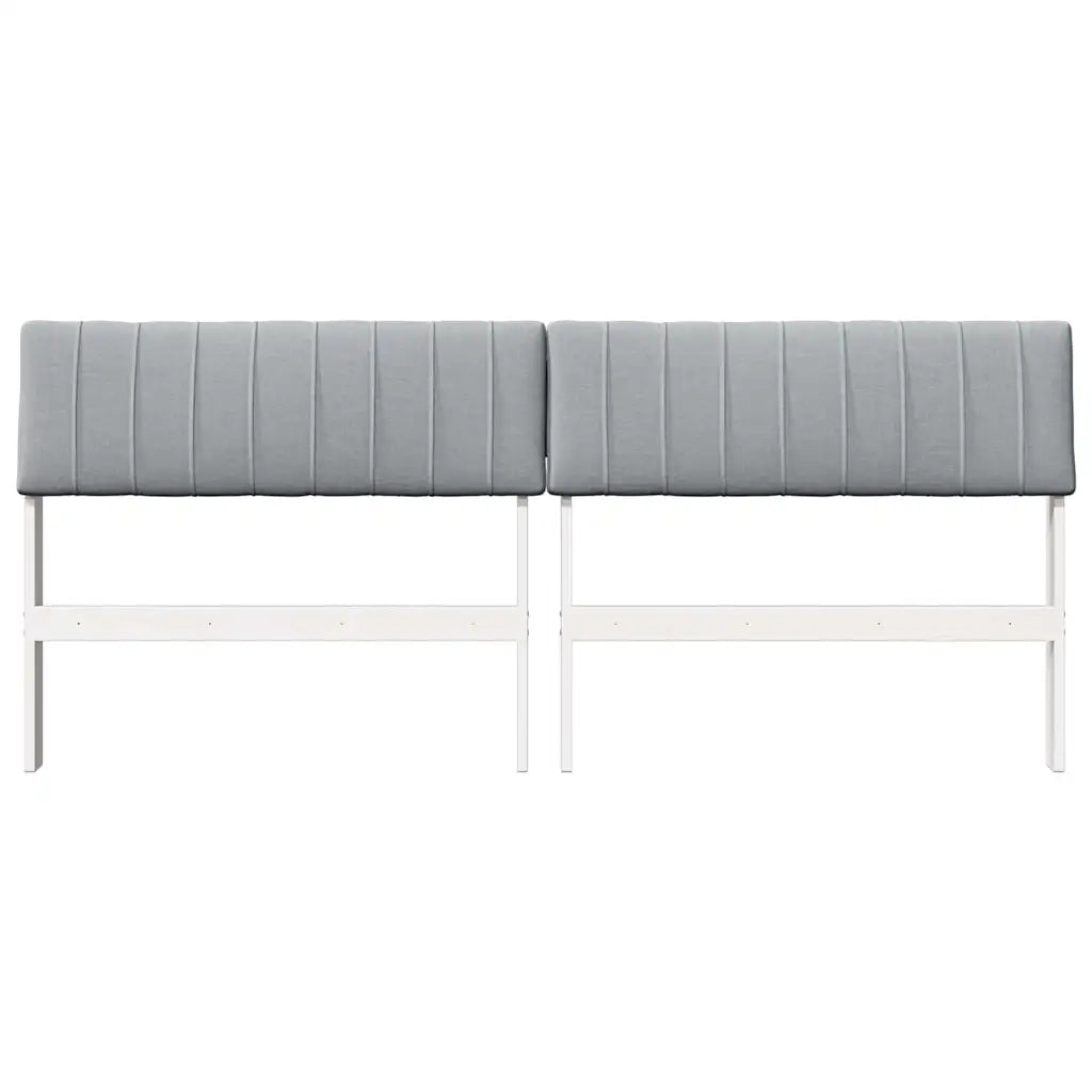 Testiera | Testata imbottita Grigio chiaro 180 cm Pino massello