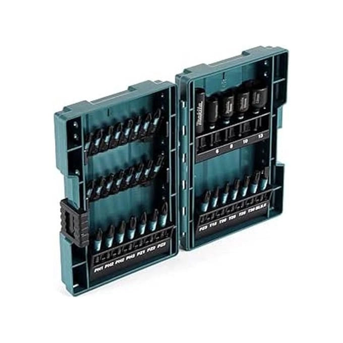 Makita B-66880 Impact Black Set Inserti Avvitatore 35 Pezzi Attacco 1-4'' Hex Acciaio S2 PH PZ Torx colore Nero