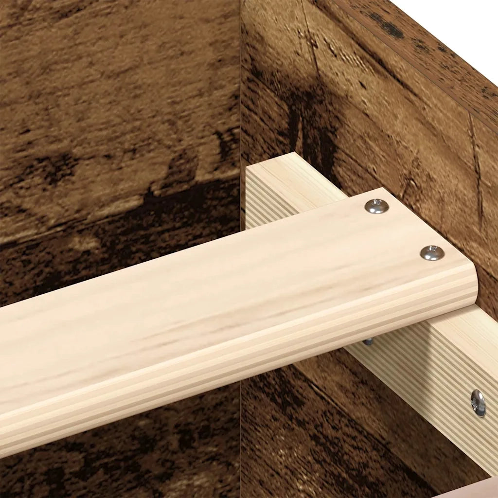 Letto matrimoniale | Letto per adulti | Giroletto senza Materasso Legno Antico 120x200cm in Truciolato