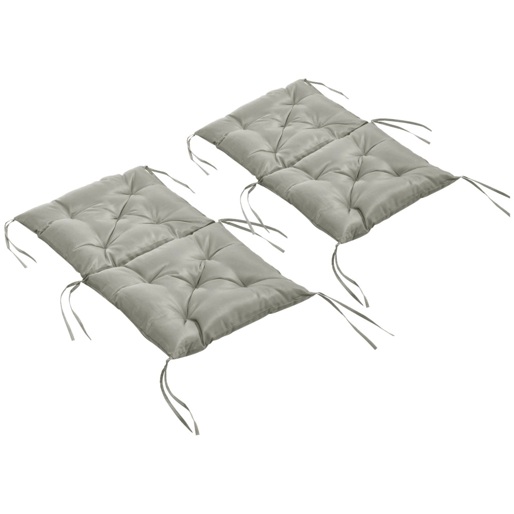 Set 2 Sedie Imbottite con Cuscini ¨C Minimal ¨C Grigio Chiaro, Tessuto