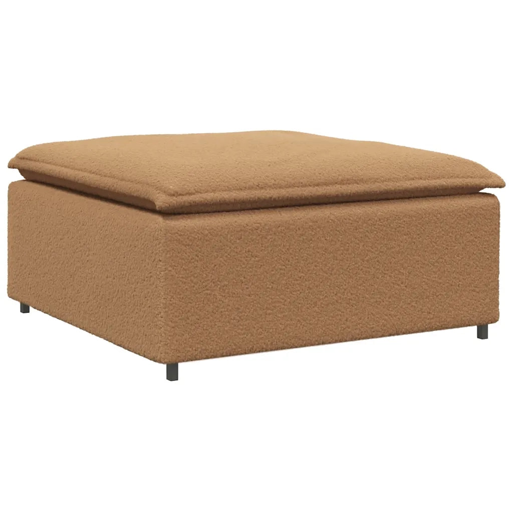 Divano Modulare con Poggiapiedi e Cuscini Beige 3321086