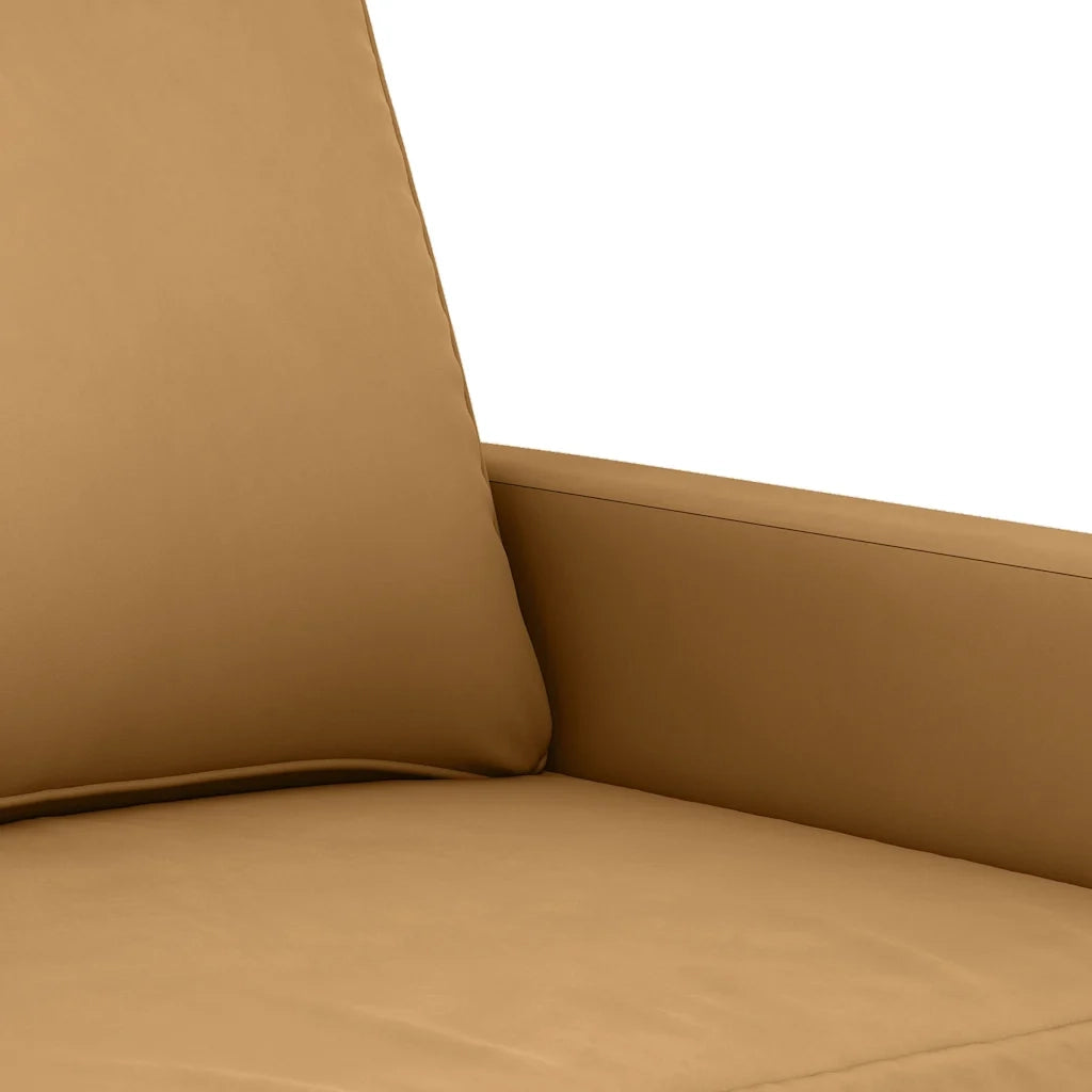 Divano a 2 Posti-Sofa 2 Posti Marrone 140 cm in Velluto 731904