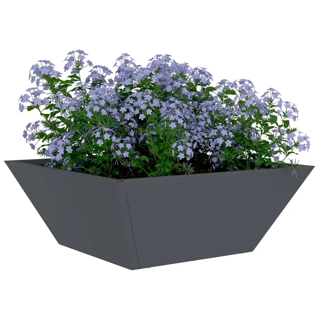 Vaso da giardino 5 pcs Antracite 40 x 40 x 15 cm 873815