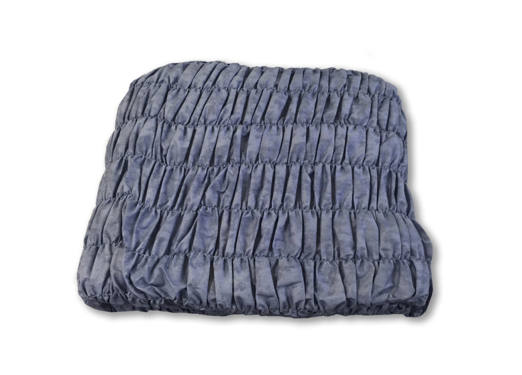 Copridivano Universale Arricciato Blu - 3 Posti - Blu