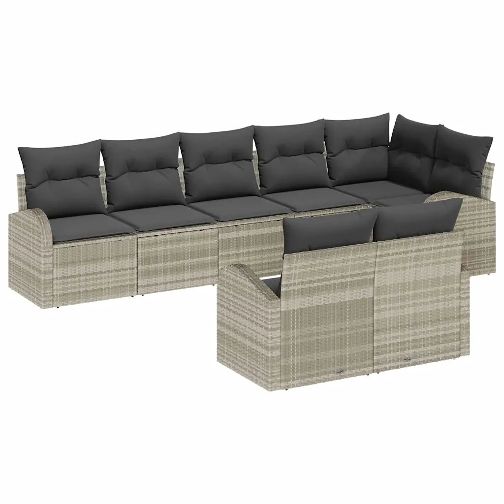 Set Divano da Giardino Grigio chiaro 55 x 55 x 37 cm polyrattan 3346102