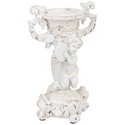 Candele a forma di angelo in resina bianca, 17x15x27,5 cm