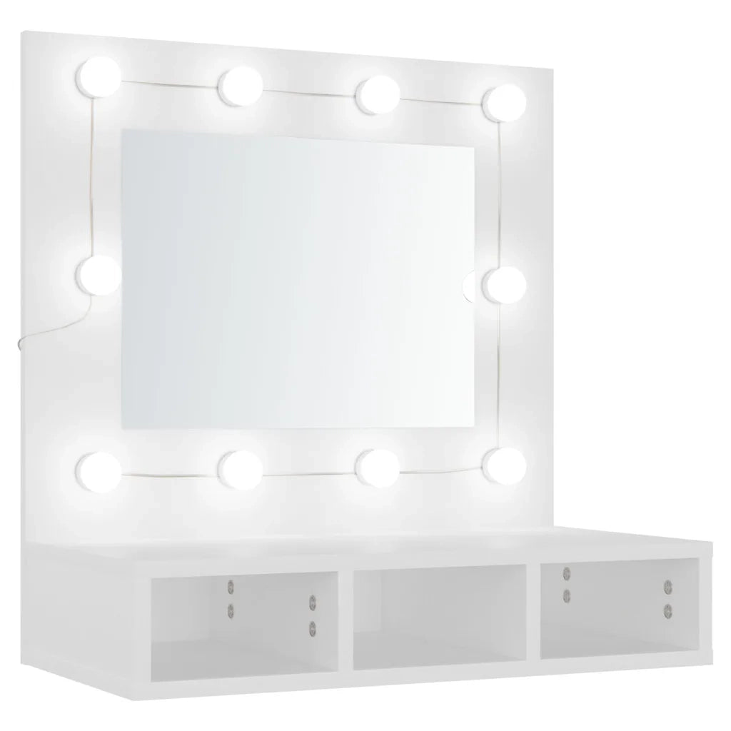 Mobile a Specchio con LED Bianco 60x31,5x62 cm 808882
