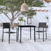 Set da Pranzo da Giardino 3 pz Nero 3099275
