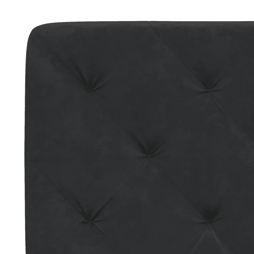 Giroletto con LED senza Materasso Nero 200x200 cm in Velluto 3213875