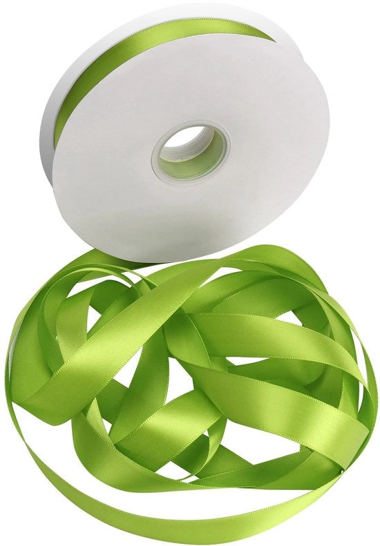 Set di Filo di Seta 2,5 cm - 91 m - Verde - Decorativo - Confezione Regalo - Attività di Lavorazione