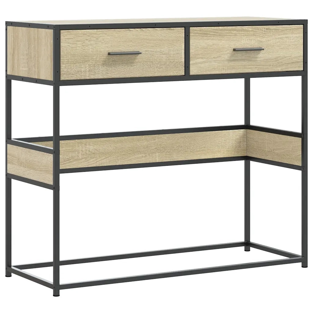 Tavolo Consolle | Tavolo d'Ingresso Rovere Sonoma 90x35x80 cm in Legno Multistrato