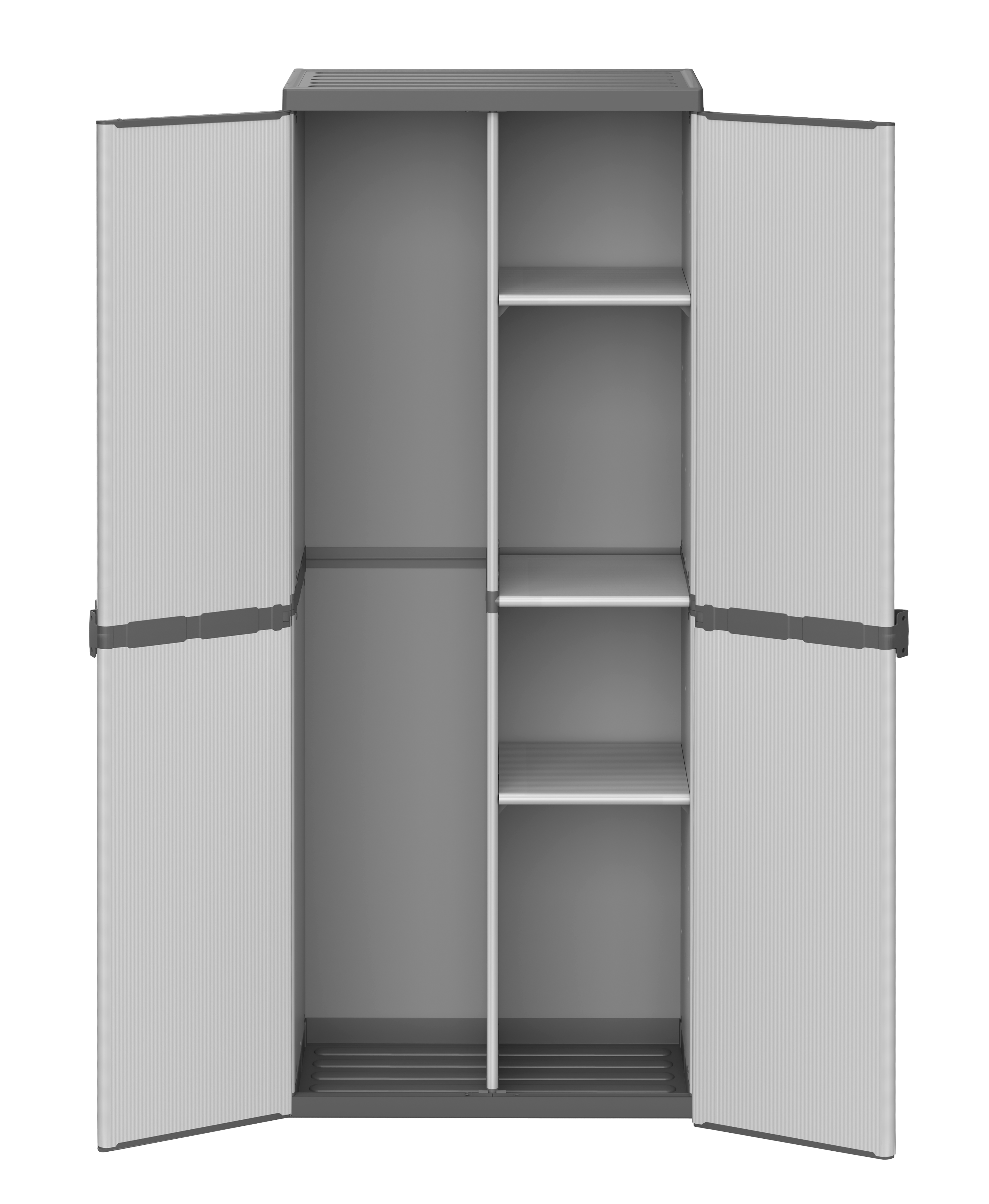 Armadio portascope in resina 2 ante, ripiani regolabili (interno/esterno) 68x40xH165 cm