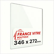 HUNTER - modello : eco-ideal-4-6 - 346 x 272 x 4 mm - Vetro per stufa a legna - vetro camino di ricambio - vetro per caminetto resistente al fuoco - France Vitre
