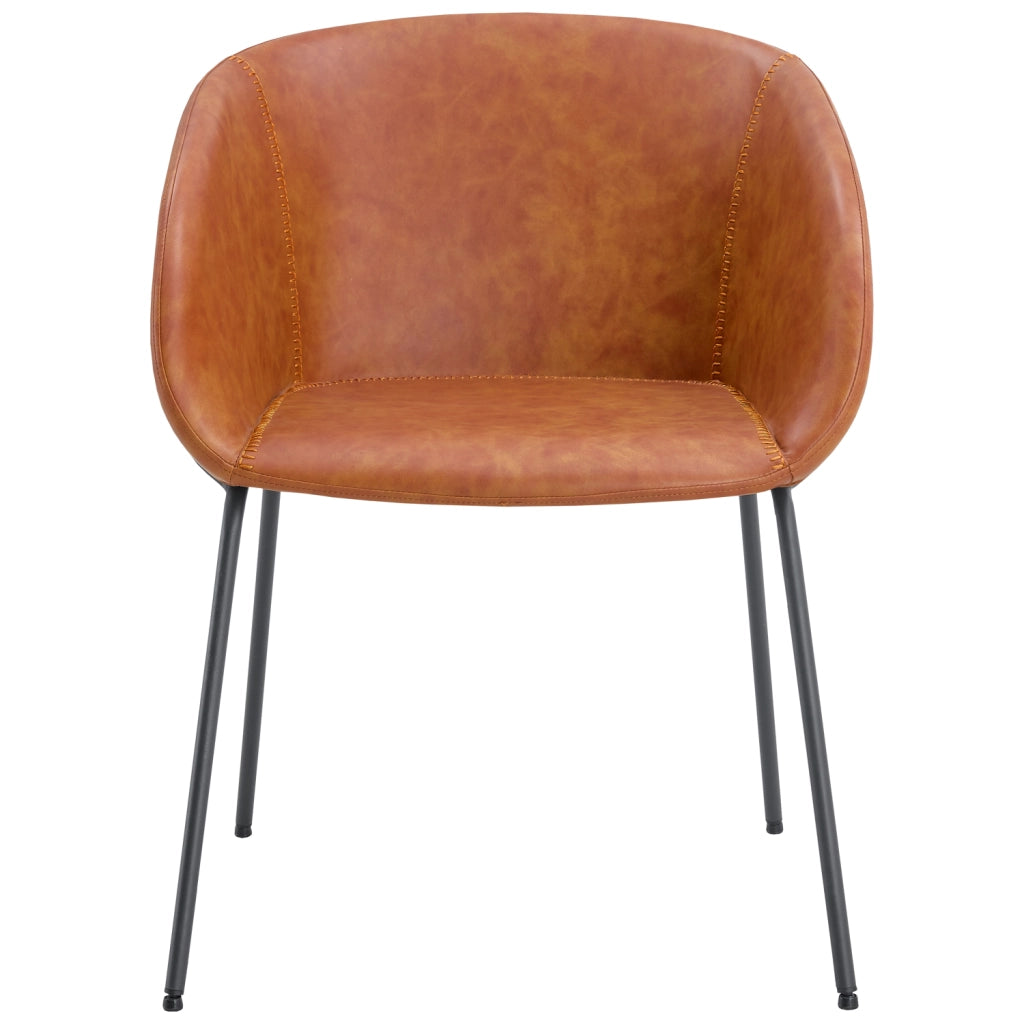 Set di 2 sedie ANDRE imitazione cognac
