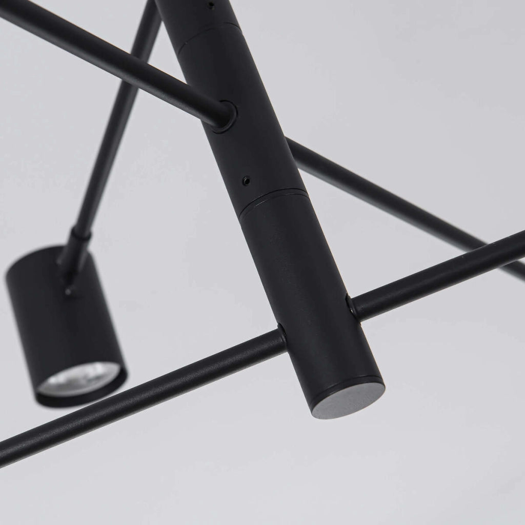 Lampada a sospensione Snow Light Prestige nera 6xGU10 Ø80