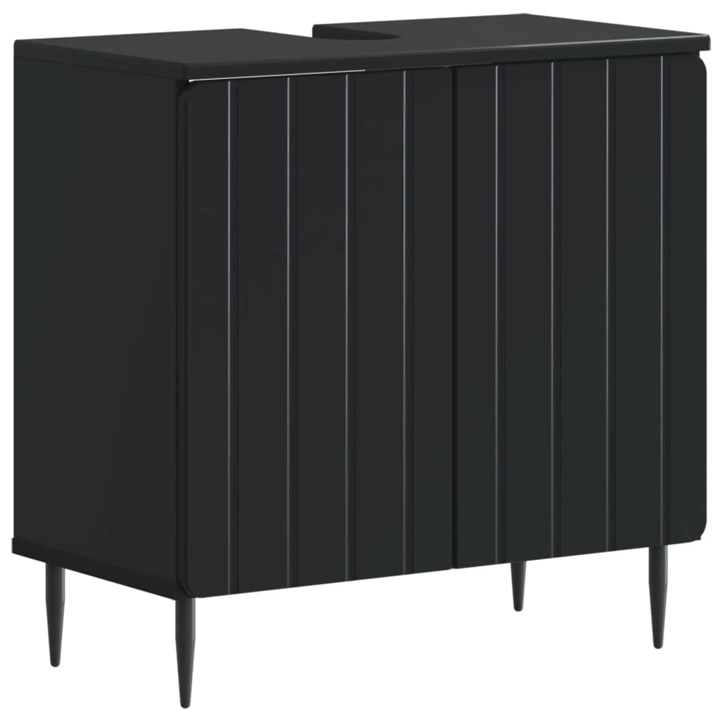Set di Armadi da Bagno da 2 Pezzi ZWOLLE Nero 3417595
