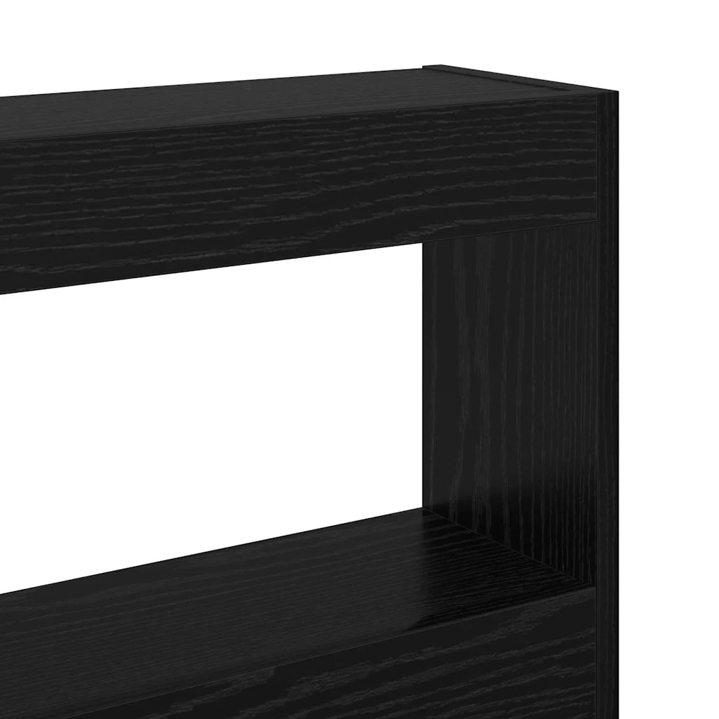 Testiera-Testata-Testiera Decorativa Rovere Nero 220 x 17 x 102 cm Legno multistrato