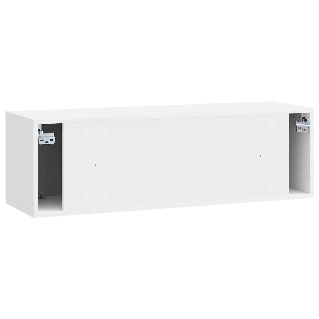 Mobile Porta TV da Muro Bianco Lucido 98 x 31 x 30 cm 898049