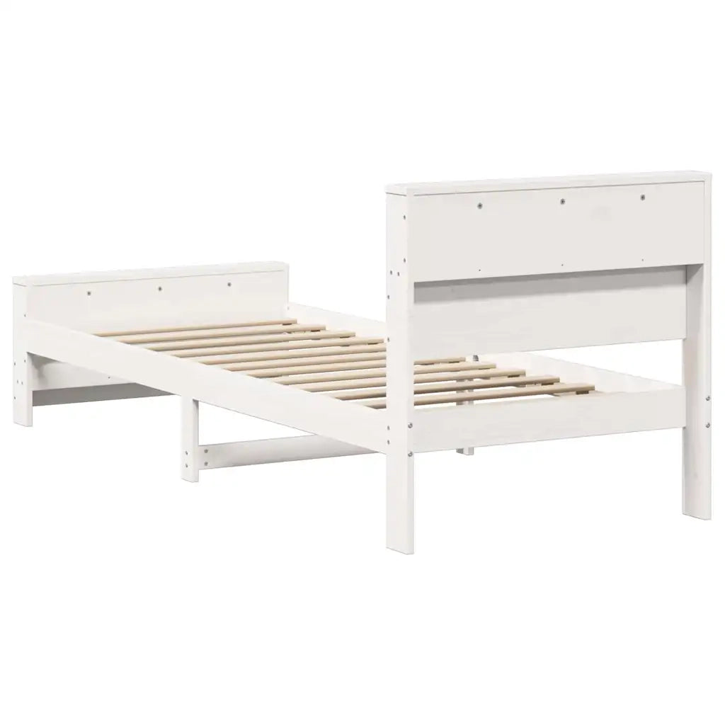 Struttura del letto-Giroletto-Rete del Letto Bianco 90 x 200 cm Legno multistrato 592482