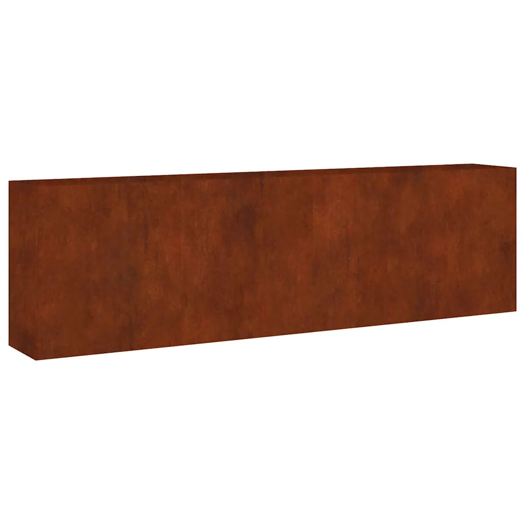 Fioriera Rialzata da Giardino 280x40x80 cm in Acciaio Corten