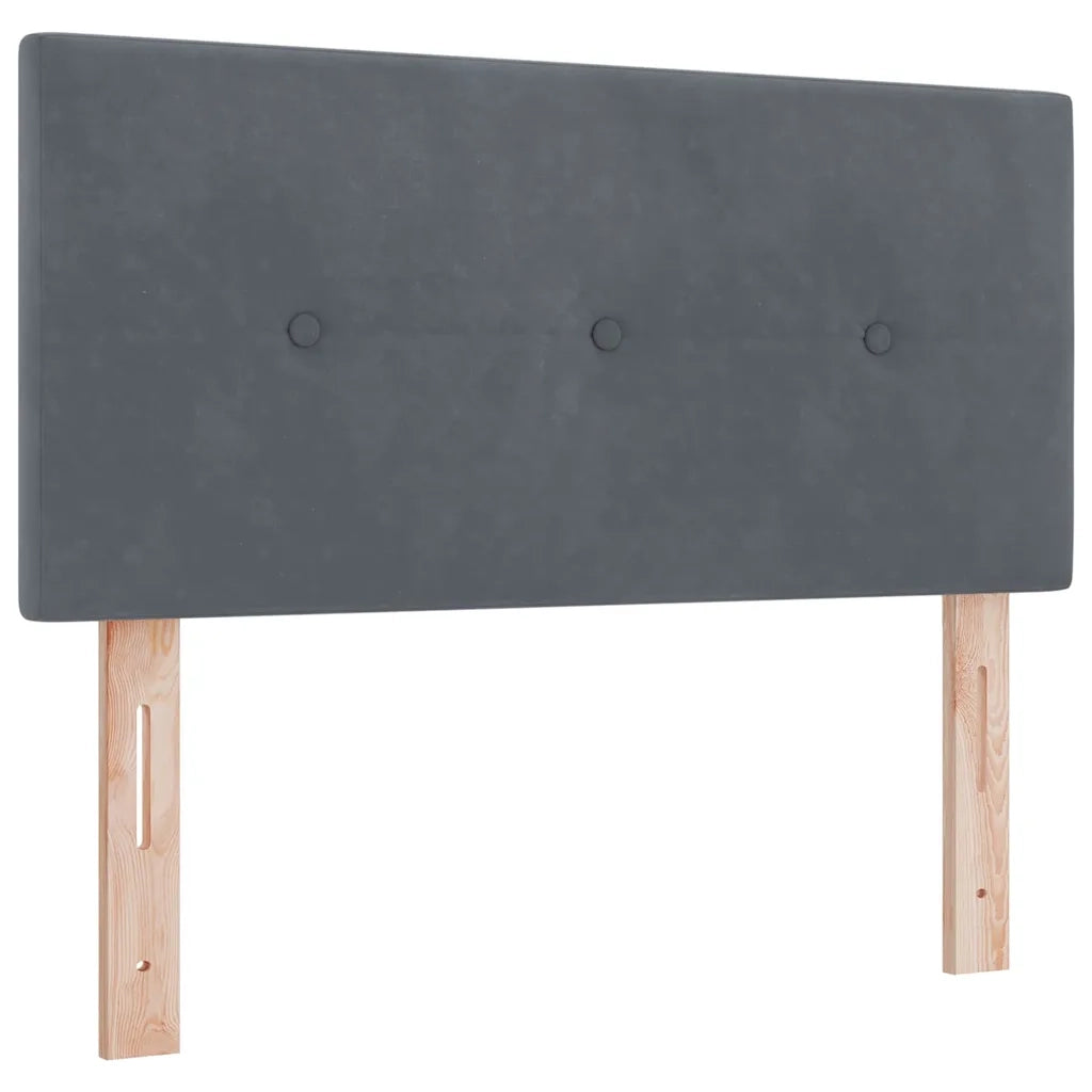 Testiera | Testata Grigio scuro 90 cm Velluto