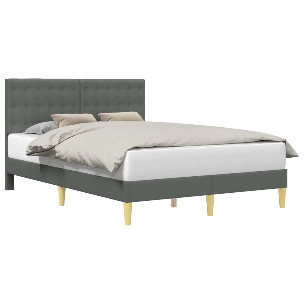 Struttura del letto-Giroletto Grigio Scuro 160 x 200 cm Tessuto 172821