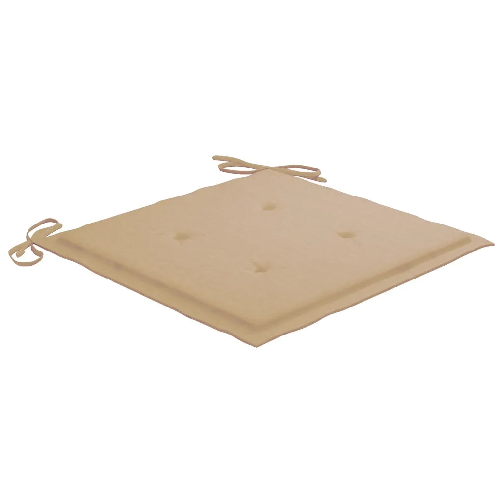 Sedie da Giardino Impilabili 4 pz con Cuscini Massello di Teak 3073213