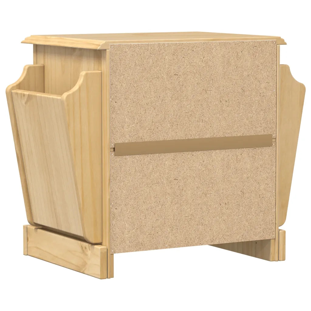 Comodino-Tavolino da notte Corona 45x35x47,5 cm in Legno Massello di Pino