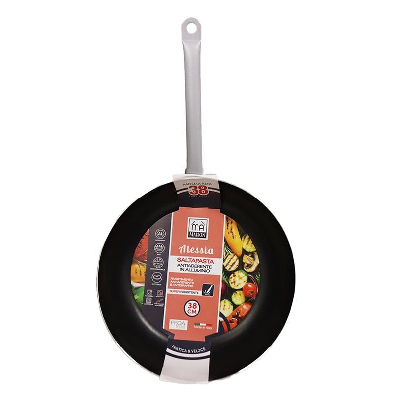 MA MAISON SALTAPSTA IN ALLUMINIO, ANTIADERENTE CON MANICO - D.38CM