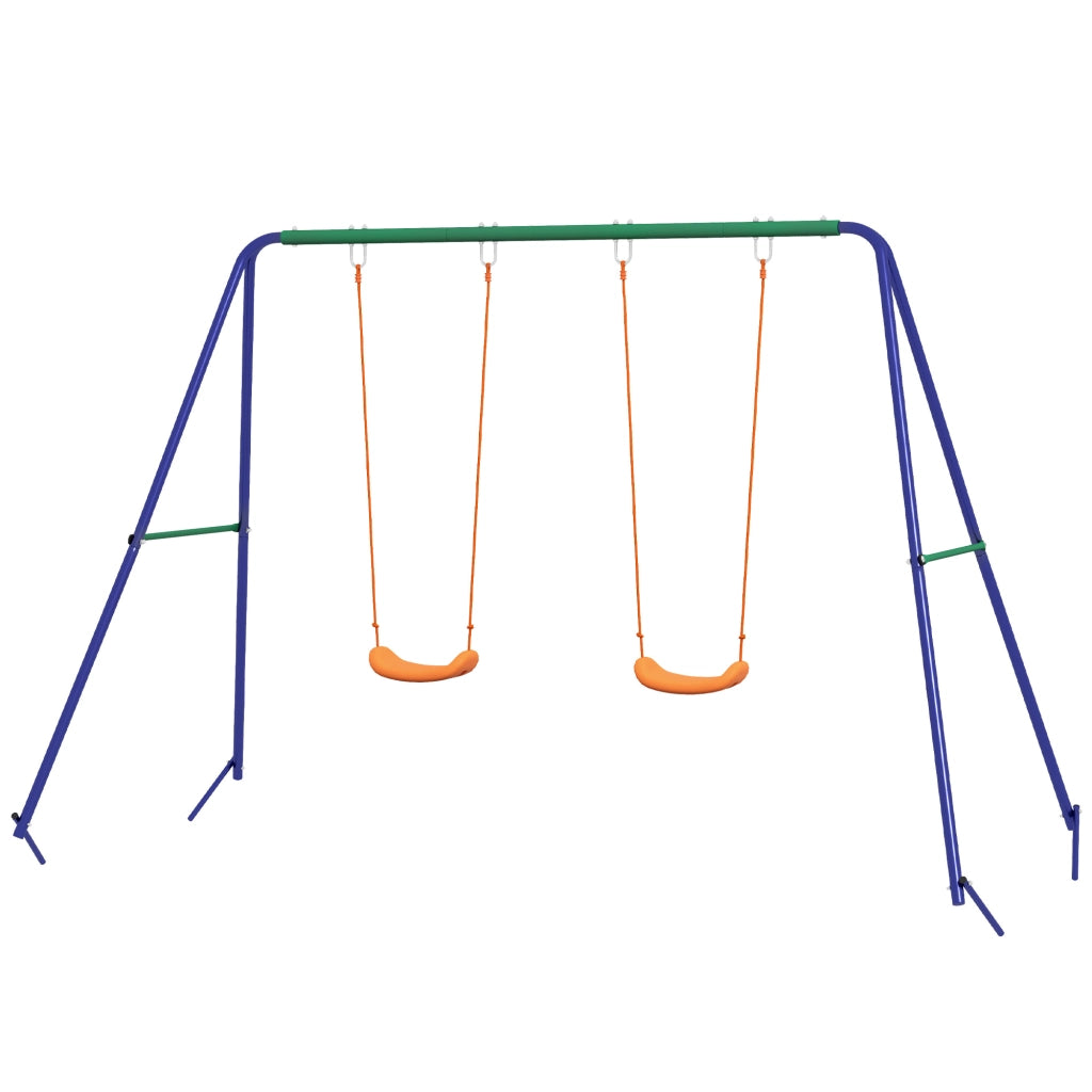 Altalena per Bambini con 2 Sedie ¨C zephmum ¨C Multicolor 90 kg