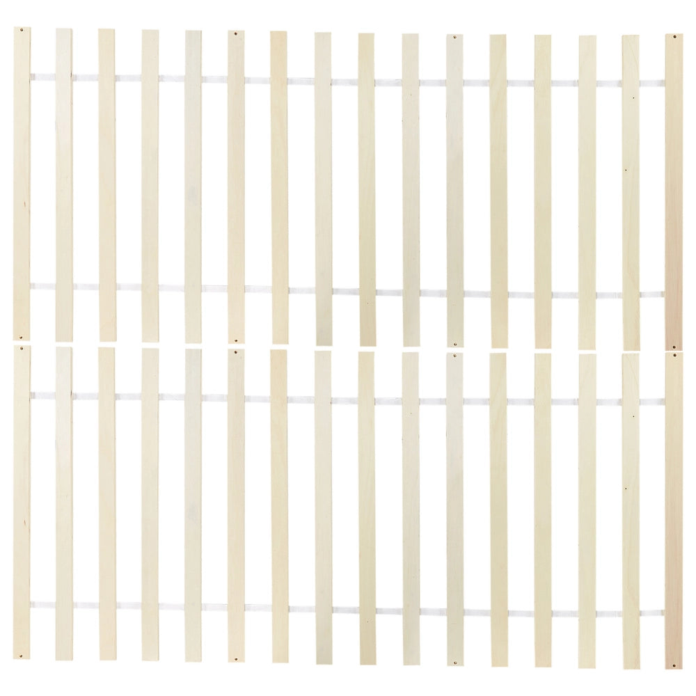 Letto in Legno di pino Bianco con Rete a Doghe Testiera Alta 160 x 200 cm