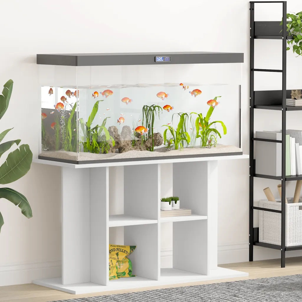 Supporto per Acquario 100x40x60 cm in Legno Multistrato Bianco 833583