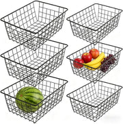 Set di 6 contenitori per cavi in metallo - Organizzatore per bagno/ufficio - Capacità di accumulo - Dimensioni 28x22x12cm/36x29x16cm - Opak