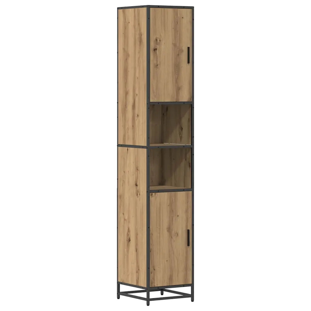 Set di mobili per il bagno con porta 3 pcs Rovere artigianale 3402561