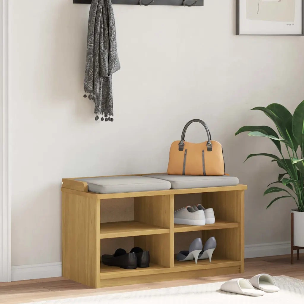 Panca da Corridoio SANDNES 87x40x50 cm Legno Massello di Pino 4010458