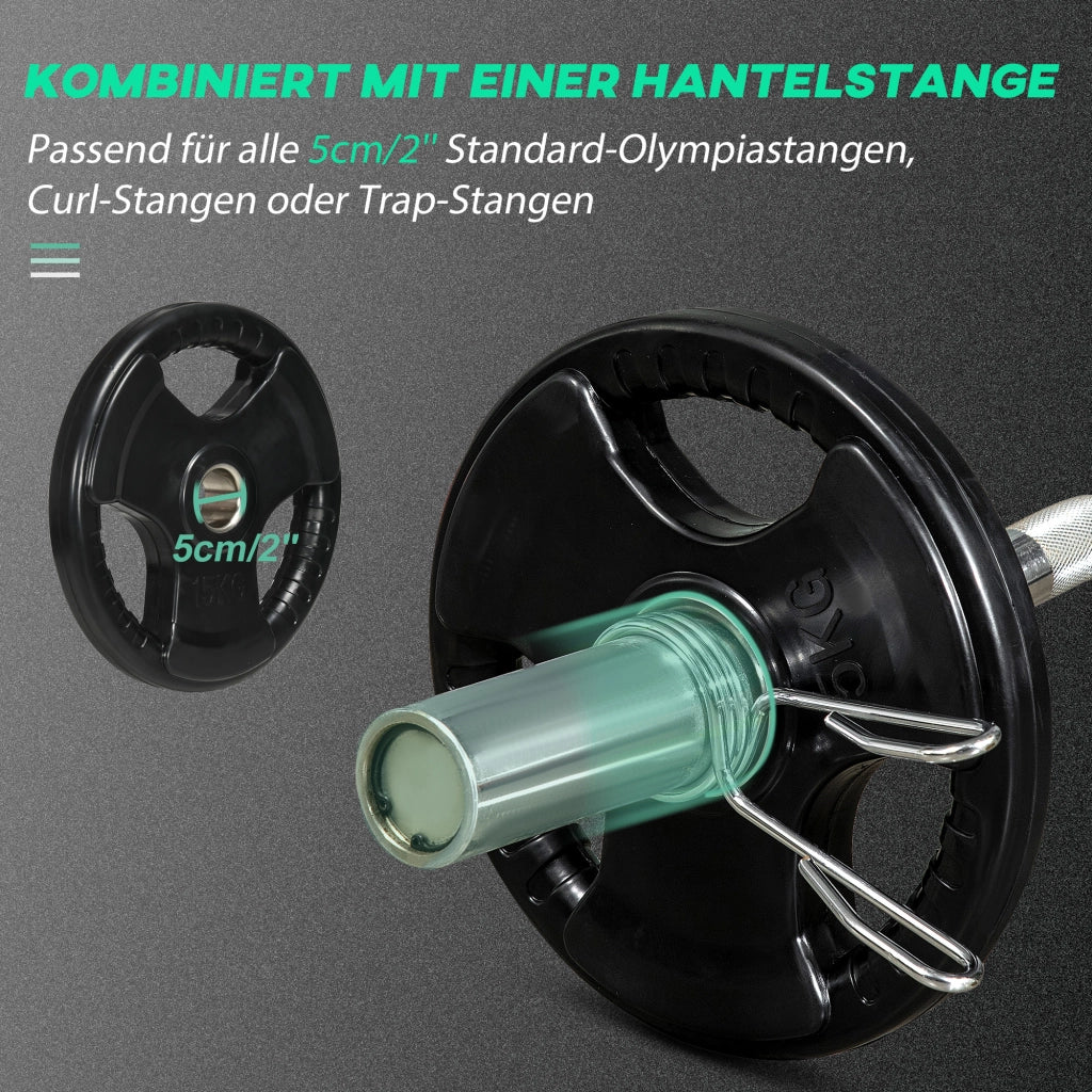 Dischi per Manubri 15 kg ¨C zephmum ¨C 2 Pezzi Gomma Antiscivolo