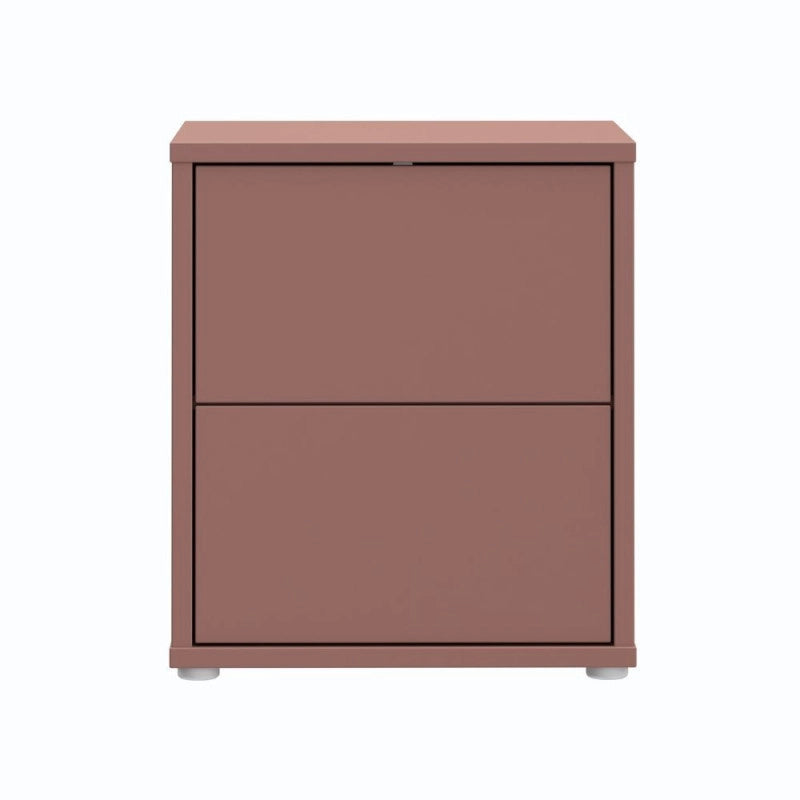 Comodino Medea 2 cassetti in colore terracotta