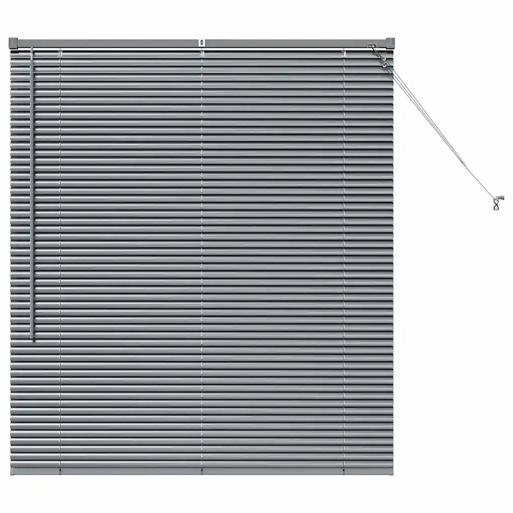 Tendaggi a Veneziana | Tenda a lamelle Grigio scuro 130 x 120 cm Alluminio