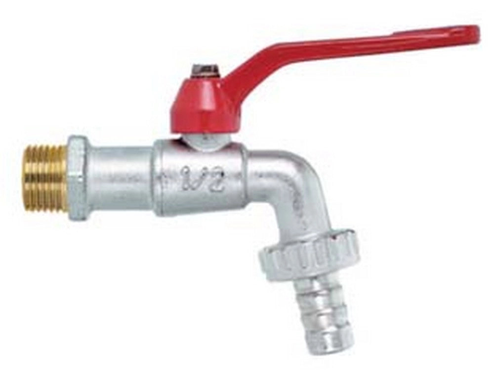 5pz rubinetto a sfera con maniglia a leva - m 3/8" con portagomma f 3/4" cod:ferx.fer304634
