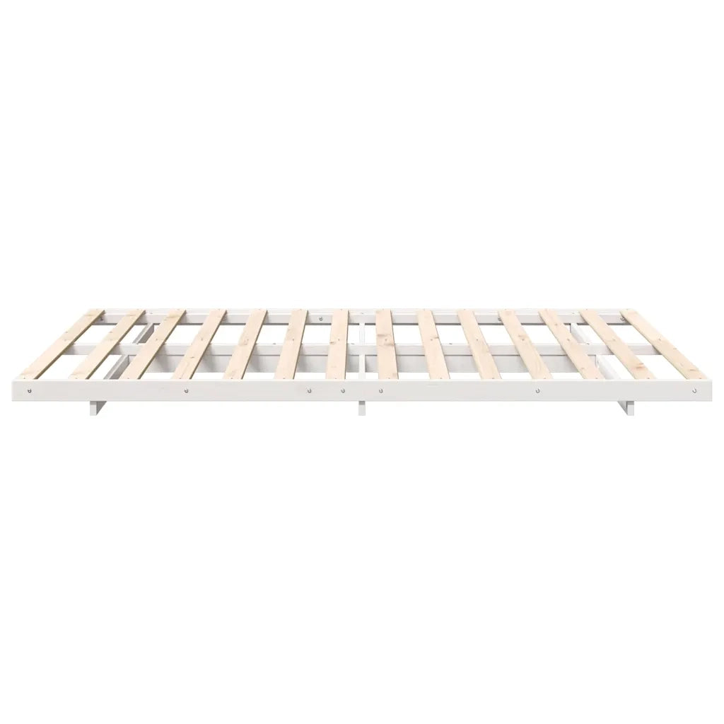 Struttura del letto-Giroletto-Rete del Letto Bianco 140 x 220 cm Pino massello 610340