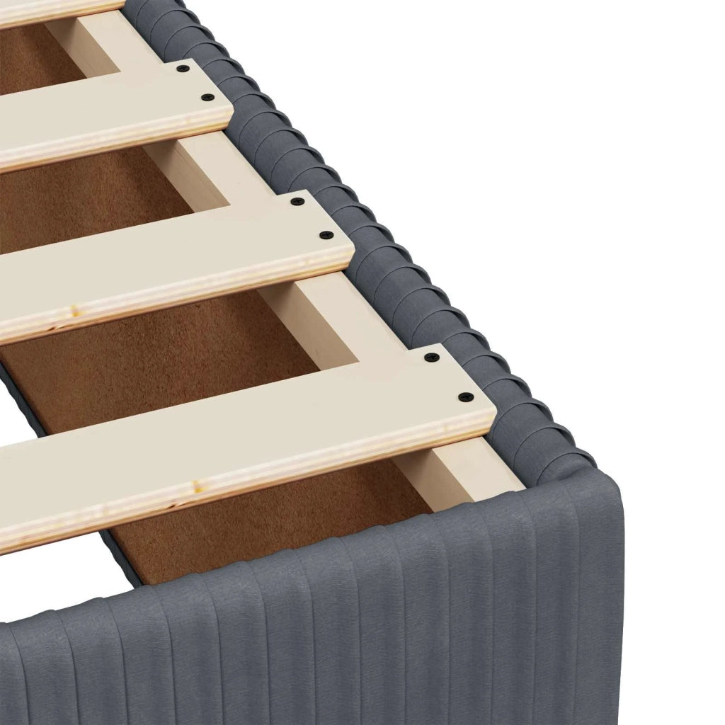 Letto box spring con materasso Grigio Scuro 200 x 200 cm 3454668