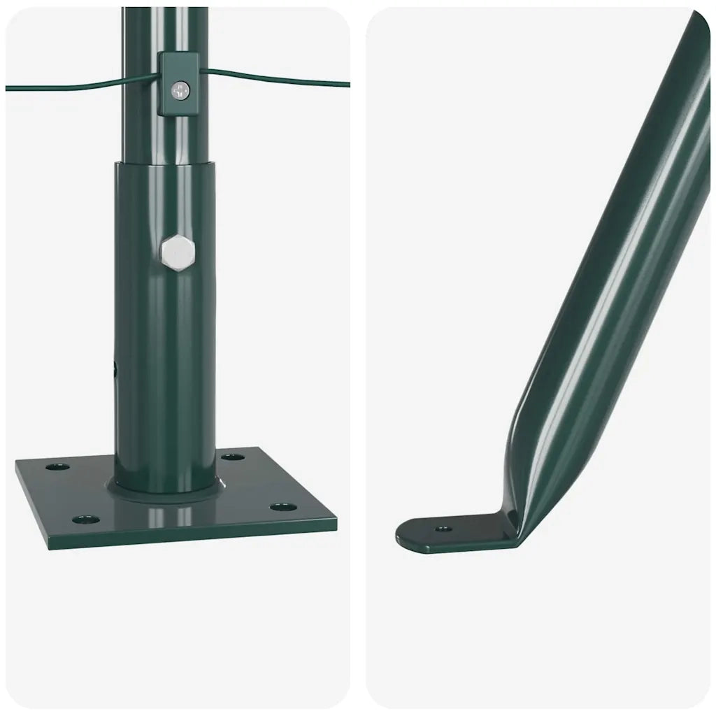 Palo della recinzione 13 pcs Verde Acciaio 42004289