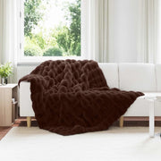 Coperta antiscivolo in sintetica di coniglio Olite Cammello 42021794