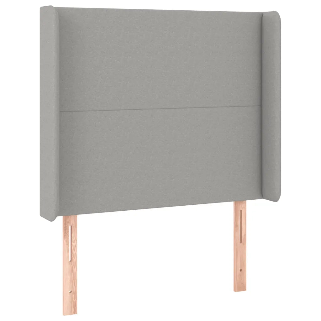 Testiera a LED-Testata con LED Grigio Chiaro 93x16x118/128 cm in Tessuto 726579
